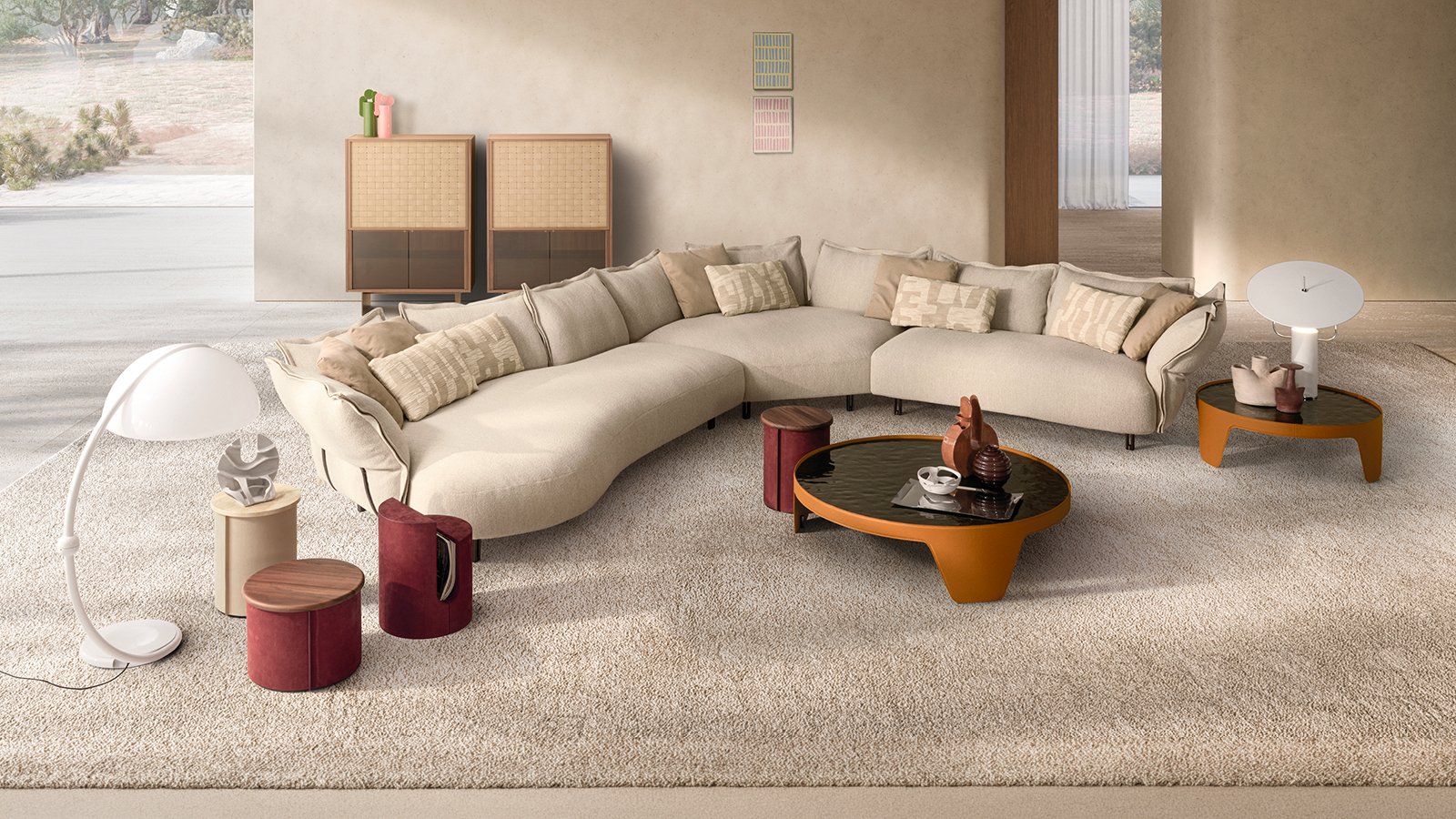 Sofa Nuvola marki Cierre w strefie lounge