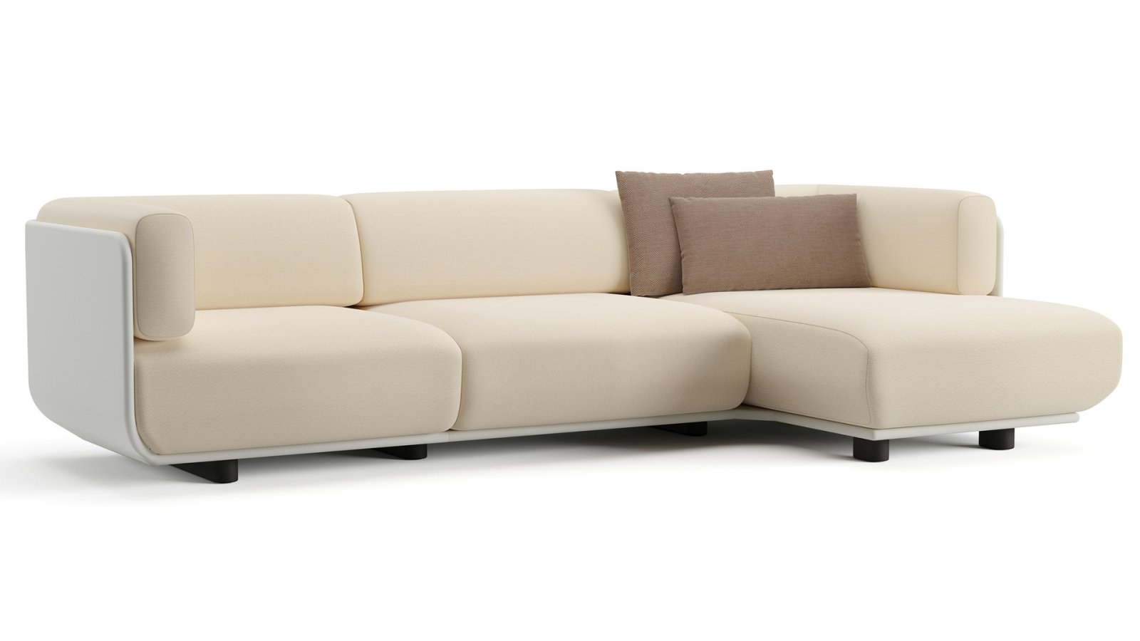 Sofa Shaal marki Arper w biurowej strefie lounge