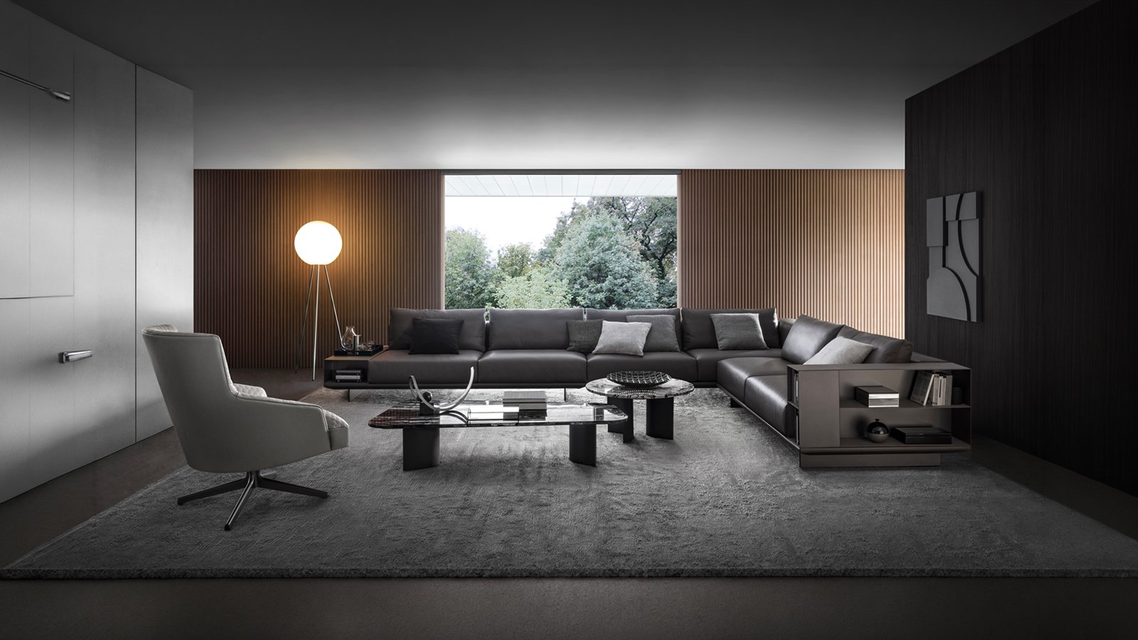 Element narożny Asso 245 na 169 cm z dwoma siedziskami po 100 cm