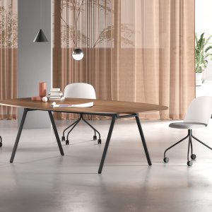 Węzeł U z odlewu aluminiowego biurka Archiutti Lay lakierowany na niebiesko
