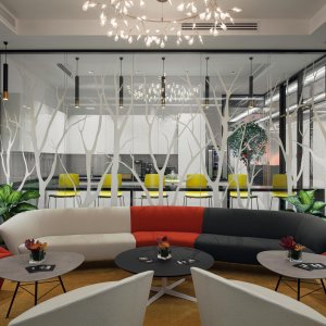 Sofa Arper Loop w przestrzeni współpracy