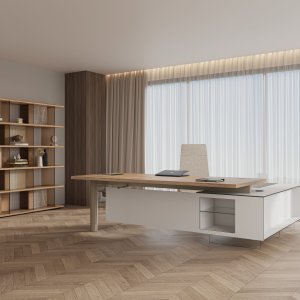 Blenda z HPL za biurkiem Cloud firmy Codutti, wersja 221 × 47 cm