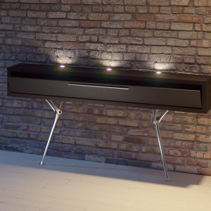 Fotel Genesis z kremowej skóry na pięcioramiennej podstawie aluminiowej