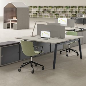 Bench E-Place z środkową szyną kablową z aluminium