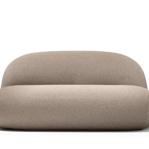 Sofa dwuosobowa Hill od Quinti, 153 cm, pod jasną ścianą