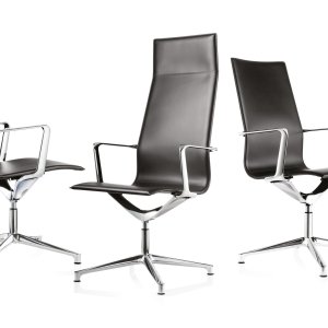 Kuna Chair w białej skórze