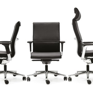 Una Chair z ramą lakierowaną na brąz