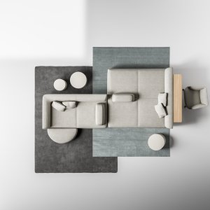Księżyc Node+, półkole kończące rząd siedzisk lounge