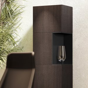 Szafka niska Monolith 240 cm z odwracalnymi frontami push-to-open