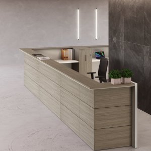 Lada recepcyjna Nice w lobby firmy w Warszawie