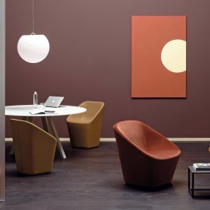 Okrągły Arki-Table ARK/2 na krzyżaku stalowym