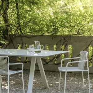 Mały kwadratowy Arki-Table ARKW5/2 na nogach dębowych
