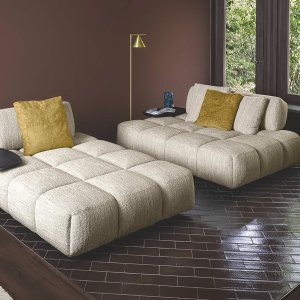Sofa Qubik od Flexteam 294 cm w tkaninie w poczekalni
