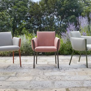 Krzesło designerskie Brezza ze stelażem ze stalowej rury