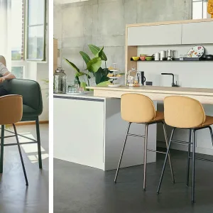 Krzesło z lite jesionu se:café wooden chair z siedziskiem z plecionki wiedeńskiej