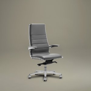Fotel gabinetowy Sit it od Sitland w skórze