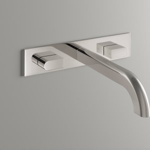Armatura designerska Sixty od CEA Design w wykończeniu Black Ivory z marmurową umywalką