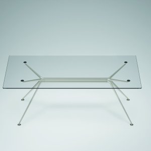 Biurko designerskie Cosmos od Tecno z aluminiowym kregoslupem