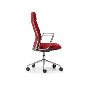 Pięcioramienna podstawa Light z polerowanego aluminium pod fotelem Quinti