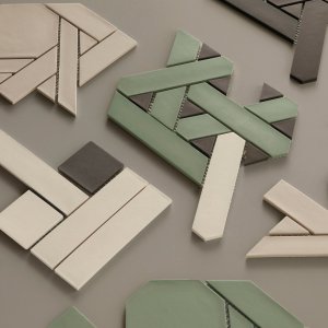 Lazienka z mozaika Weaving w tonie Grey
