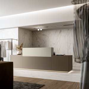 Lada recepcyjna Z1 w hotelowym lobby